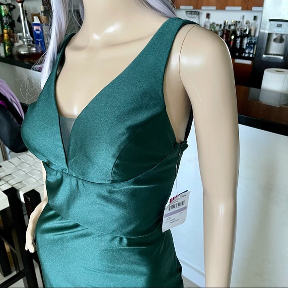 Morgan & Co Cut-out Back Satin Gown - Picture 6 of 15